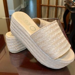 Woven platform sandals from  La Mala Vida